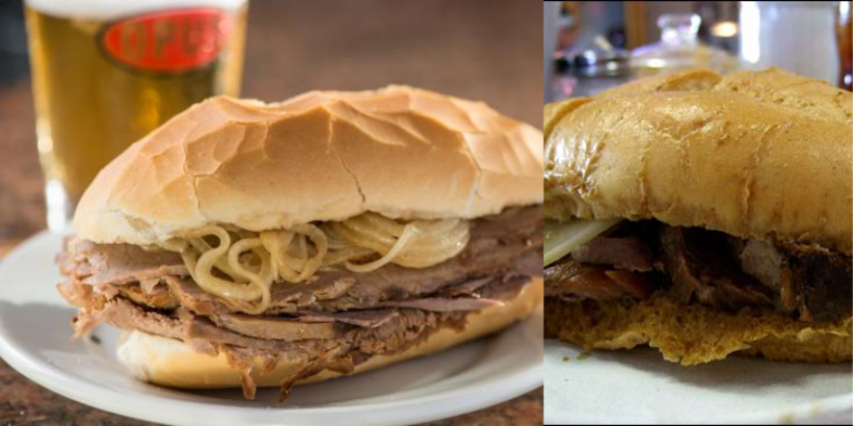 Sanduíches de carne de porco desfiado delicioso