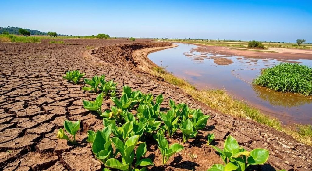 Impacto ambiental da irrigação inadequada