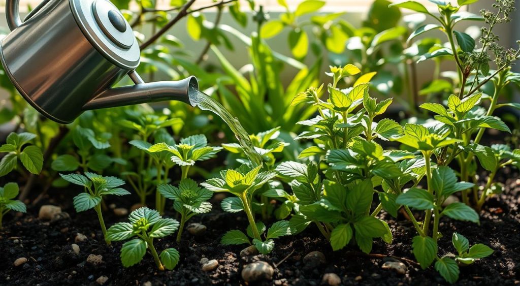 Irrigação de plantas medicinais