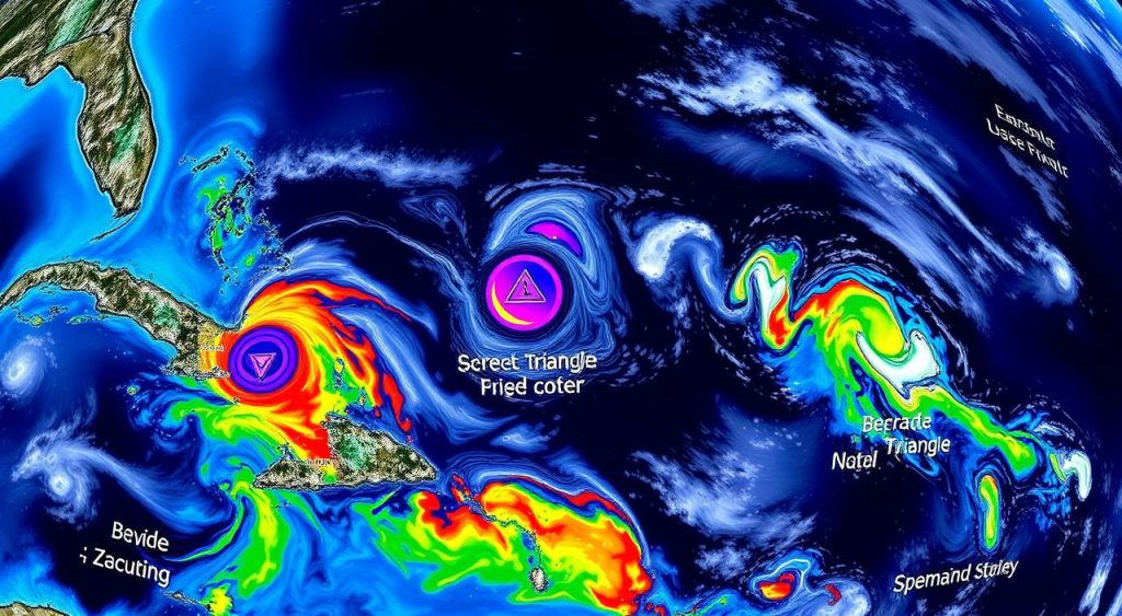 análises meteorológicas Triângulo das Bermudas