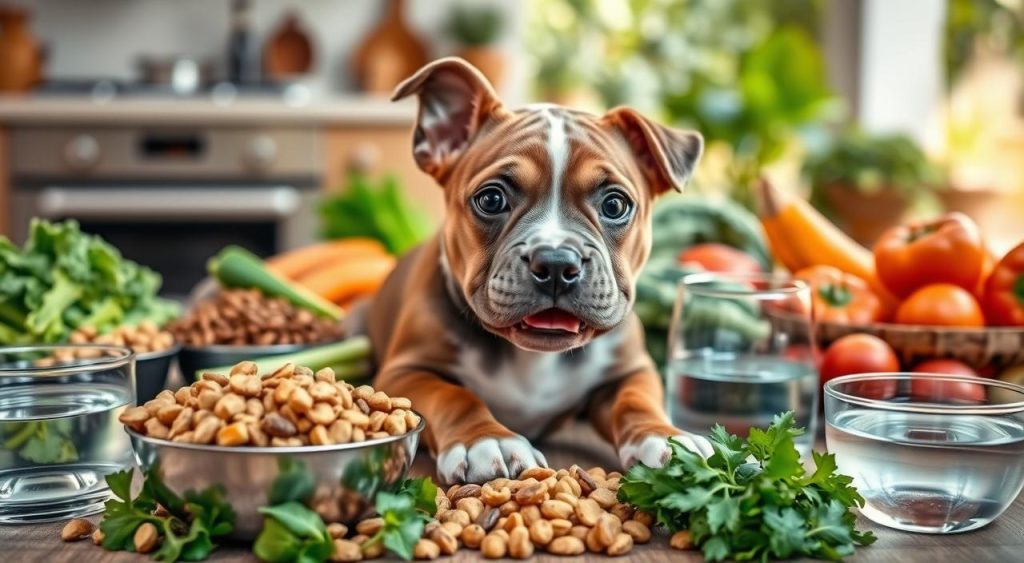 Alimentação de filhote pitbull