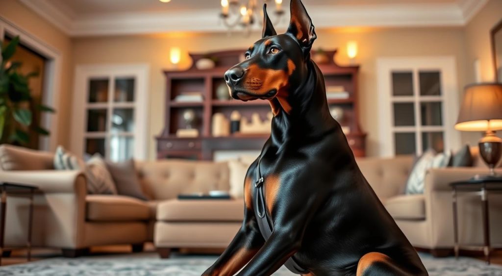 Dobermann cão de estimação