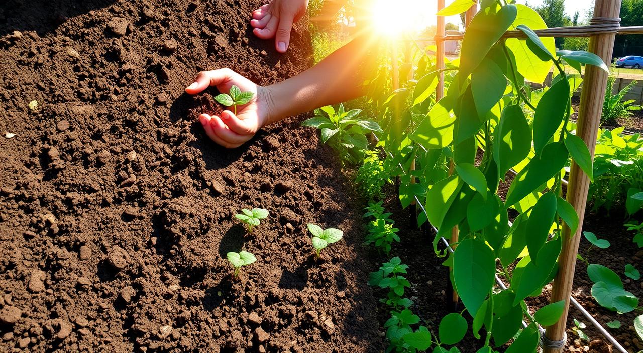 como plantar um feijão