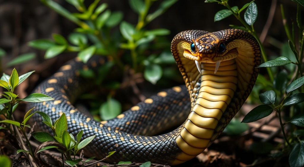 Naja cobra serpente venenosa