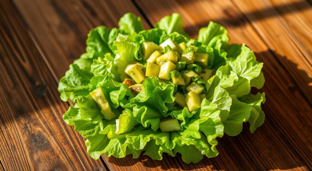 saladas com alface americana