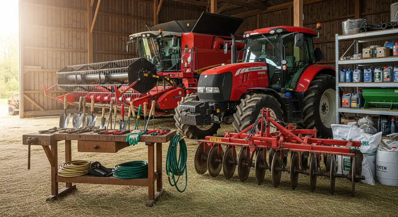 Máquinas agrícolas em ação