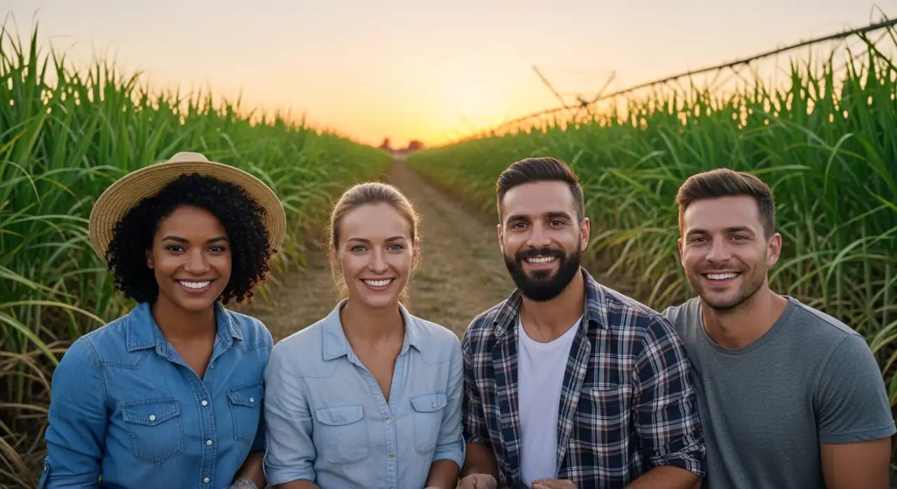 Crescimento da Cana de Açúcar em Cultivo Rural no Agronegócio
