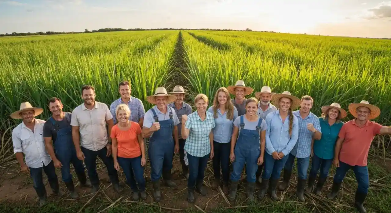 Crescimento da Cana de Açúcar em Cultivo Rural no Agronegócio