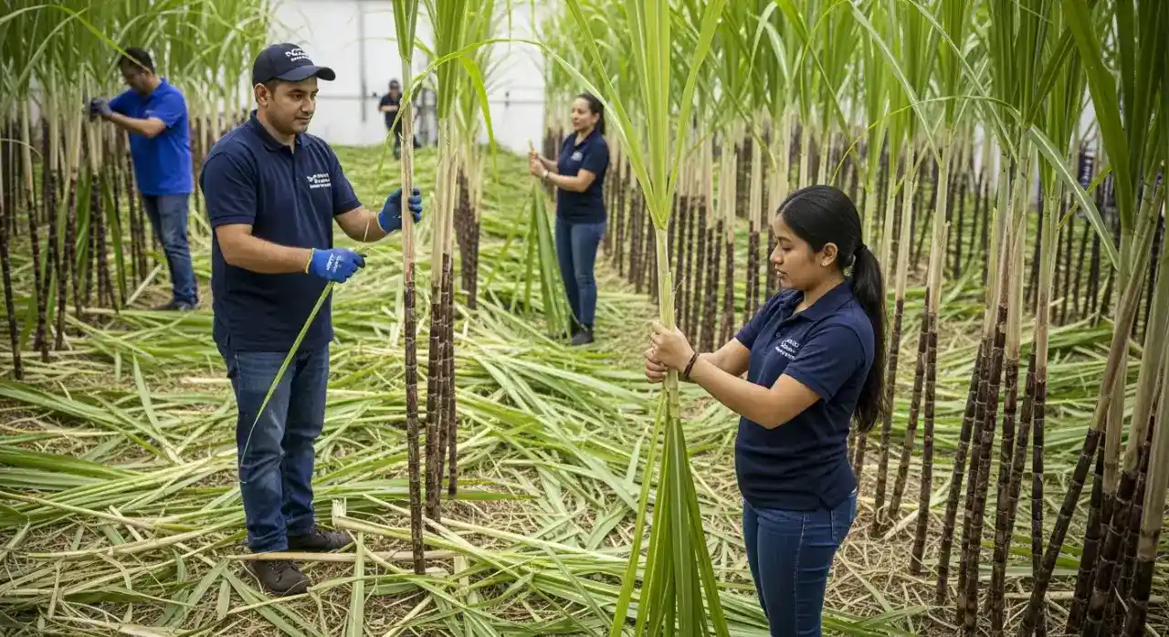 Cultivo de Cana de Açúcar em Plantação Agrícola