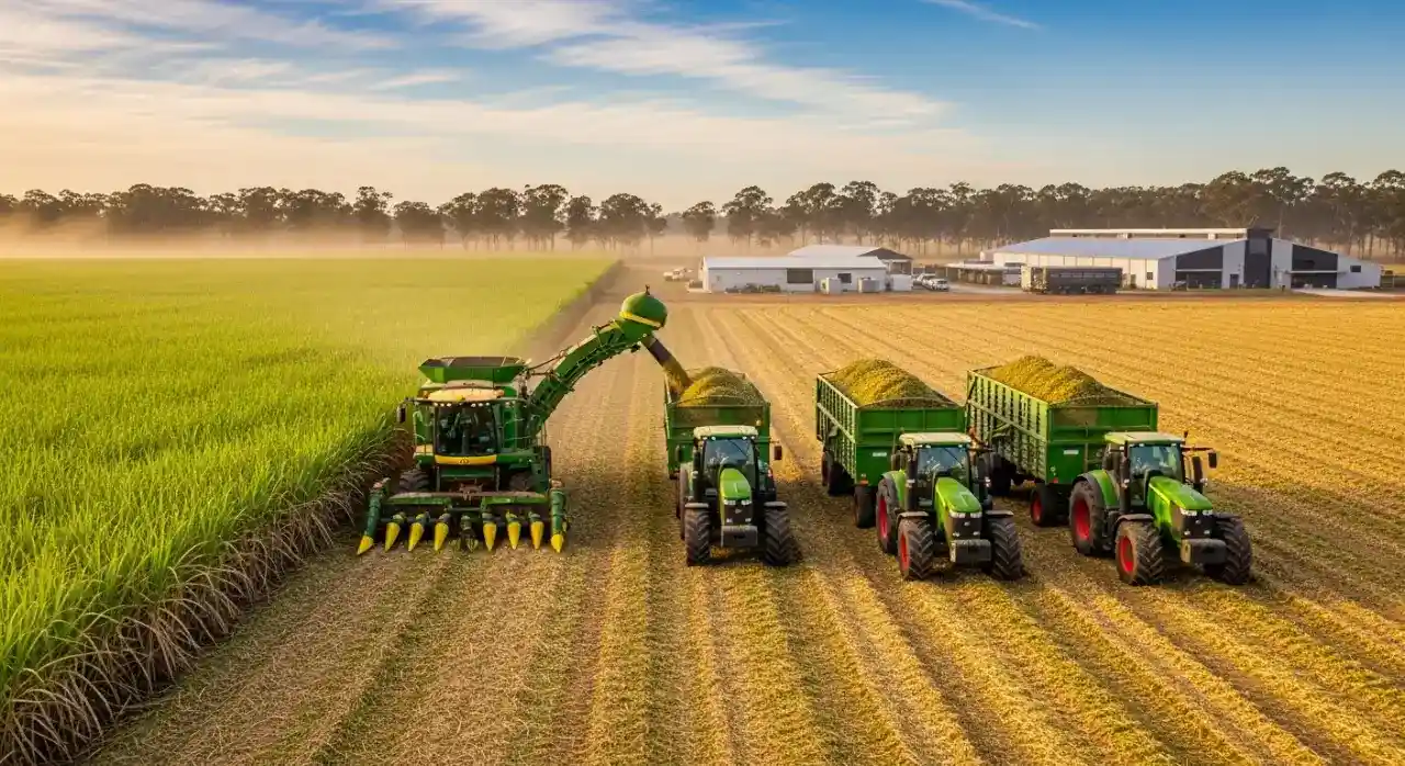 Cultivo de Cana de Açúcar em Plantação Agrícola