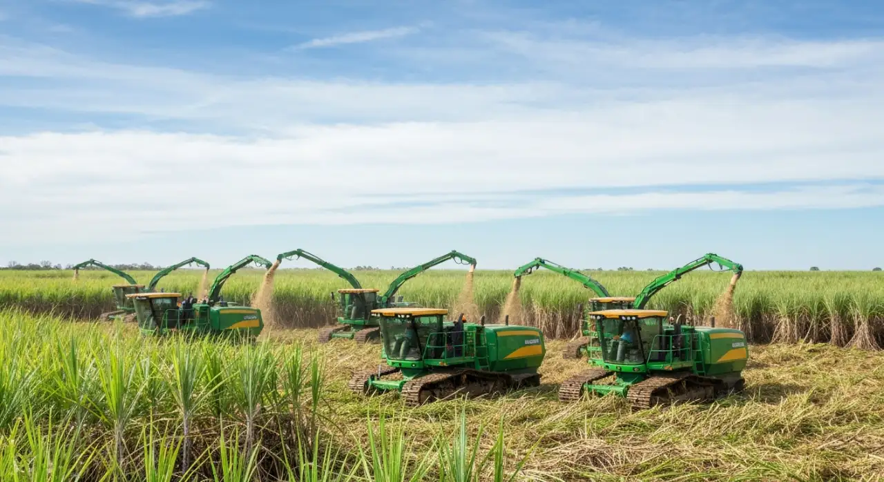 Cultivo de Cana de Açúcar em Plantação Agrícola