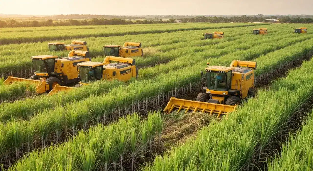 Cultivo de Cana de Açúcar em Plantação Agrícola