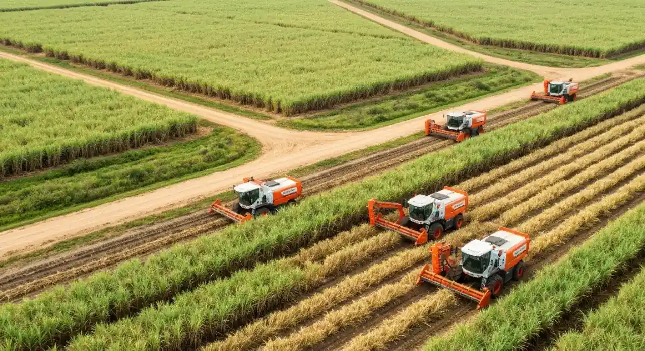 Cultivo de Cana de Açúcar em Plantação Agrícola
