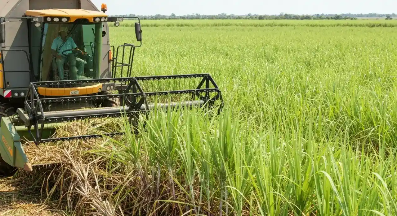 Lavoura de Cana de Açúcar com Alto Desenvolvimento