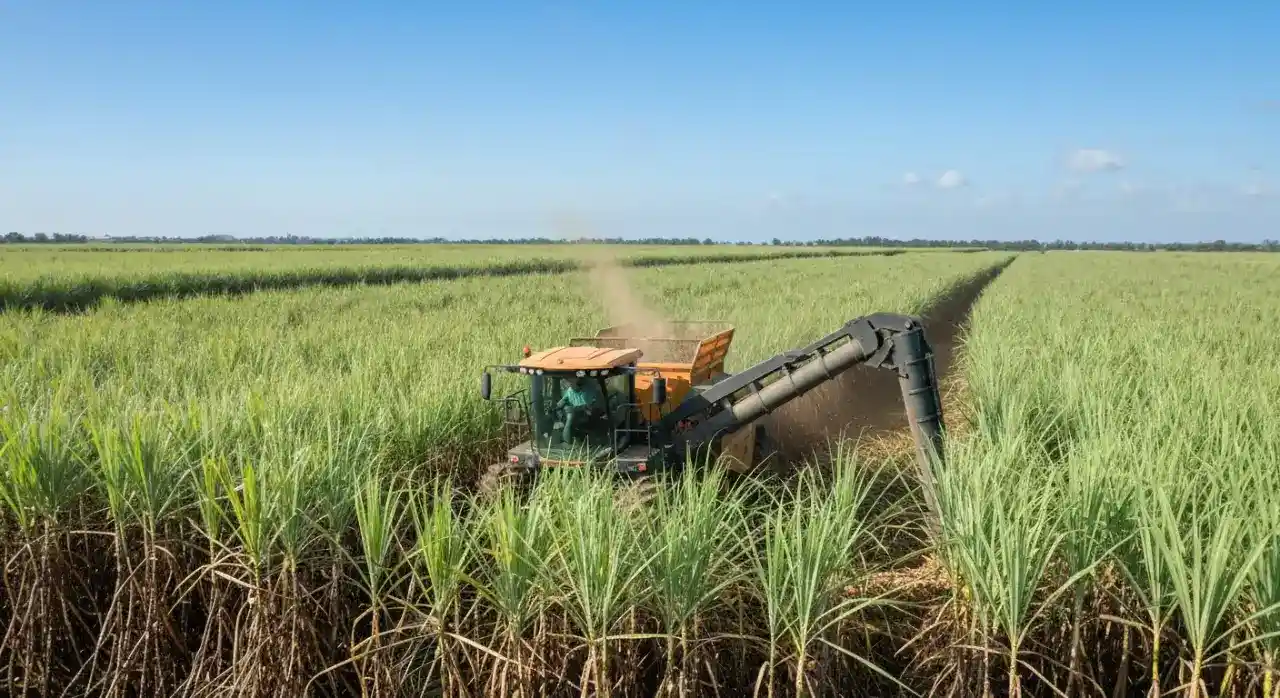 Lavoura de Cana de Açúcar com Alto Desenvolvimento