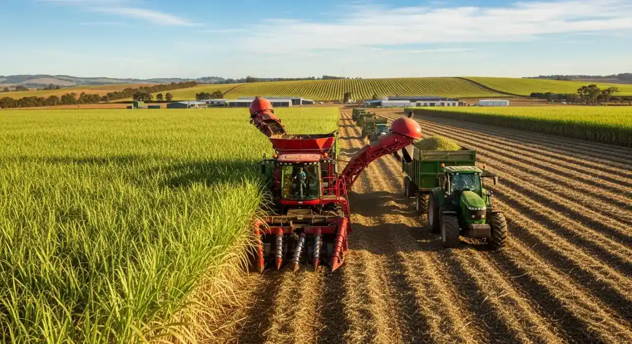 Lavoura de Cana de Açúcar com Alto Desenvolvimento