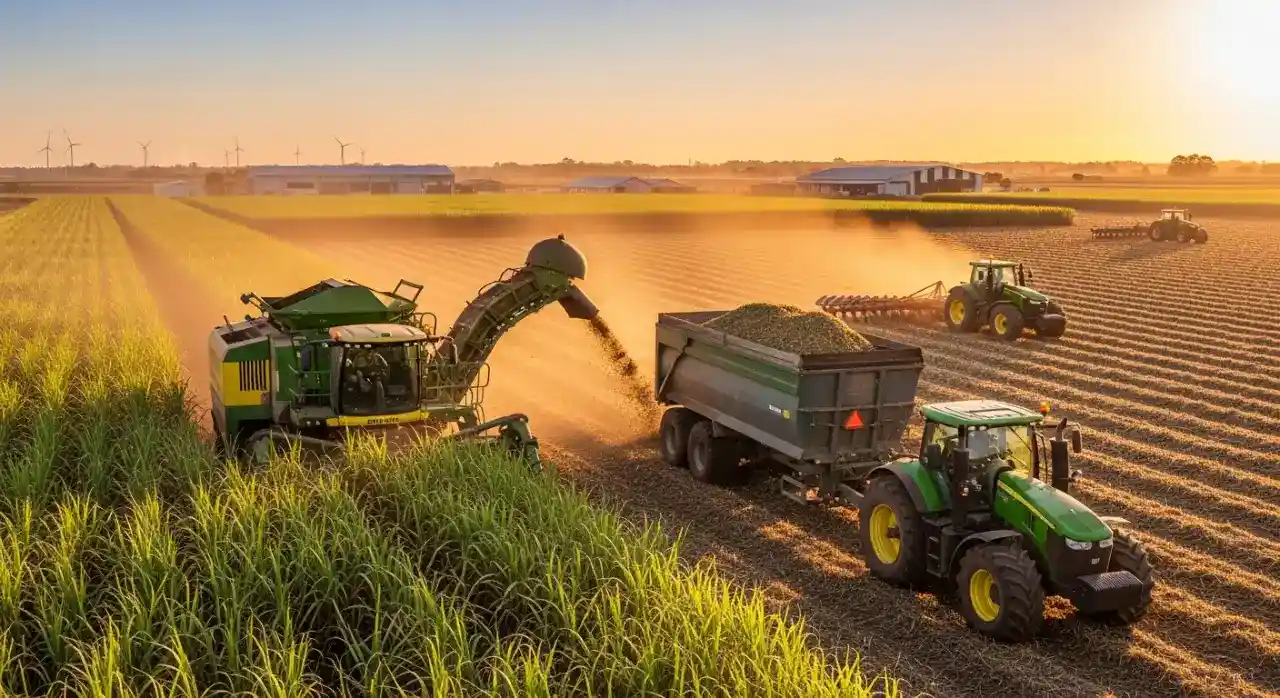 Lavoura de Cana de Açúcar com Alto Desenvolvimento