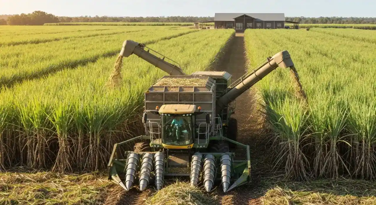 Lavoura de Cana de Açúcar com Alto Desenvolvimento