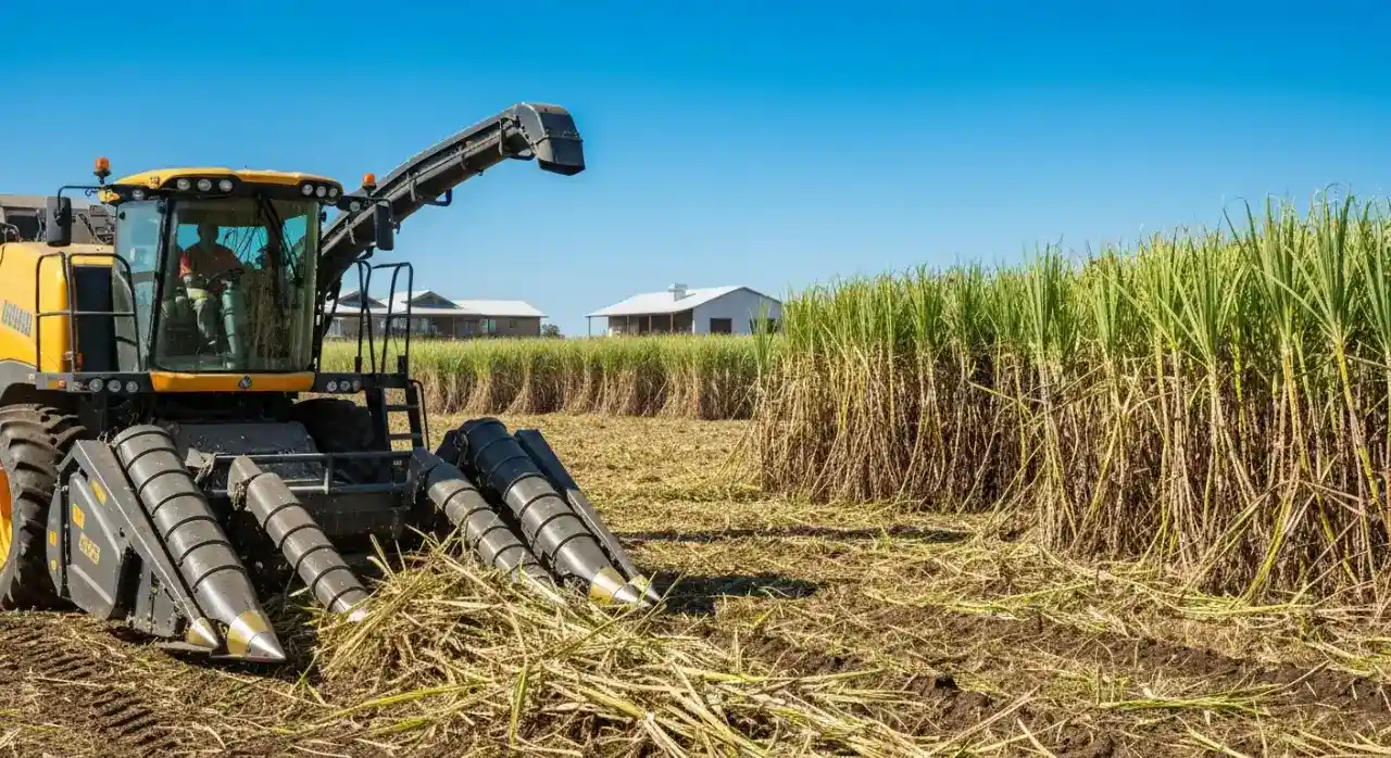 Lavoura de Cana de Açúcar com Alto Desenvolvimento