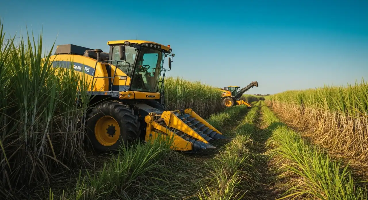 Lavoura de Cana de Açúcar com Alto Desenvolvimento