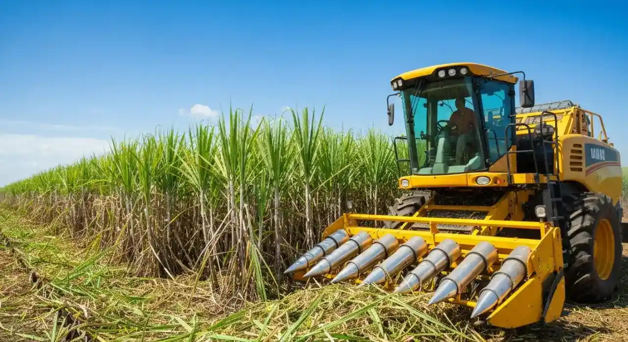 Lavoura de Cana-de-Açúcar com Alto Desenvolvimento