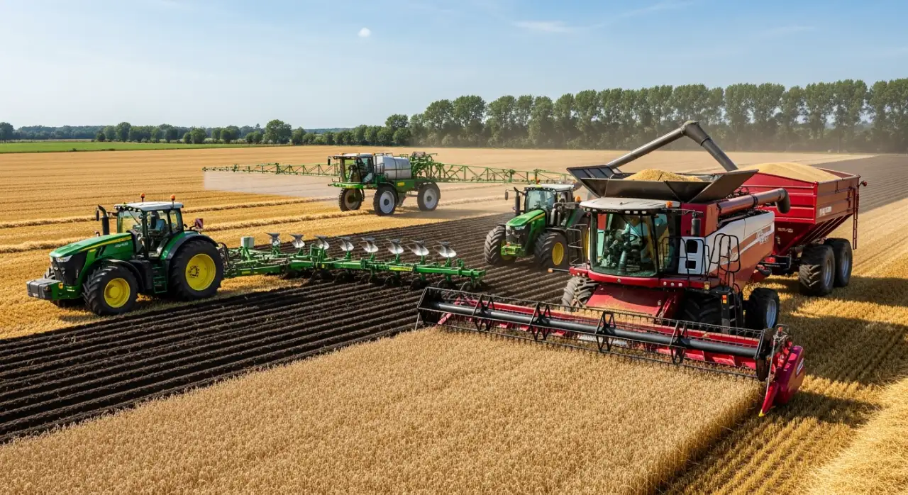 Comparação de máquinas agrícolas