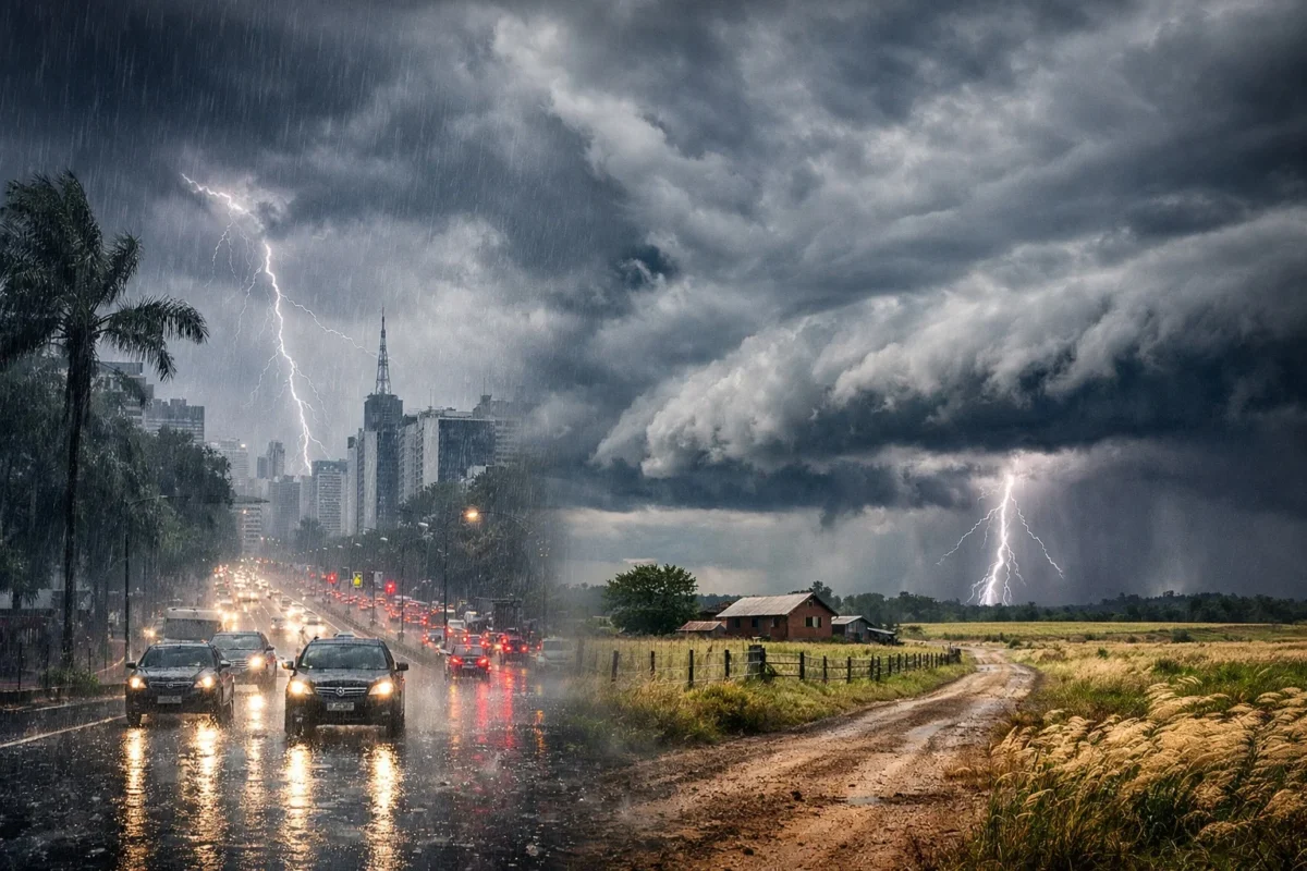 Imagem destacada Chuva Intensa Atinge Regiões do País Nesta Quinta